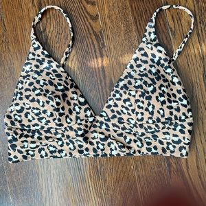 Aerie cheetah swimsuit top, size M